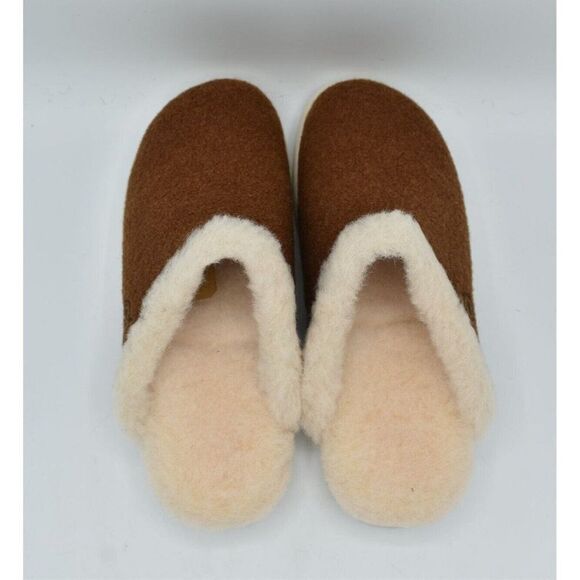 Born Womens Size 10 Zoe Brown Wool Slip On Slippers Shoes - Picture 7 of 12